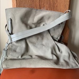 All saints leather suede tote bag